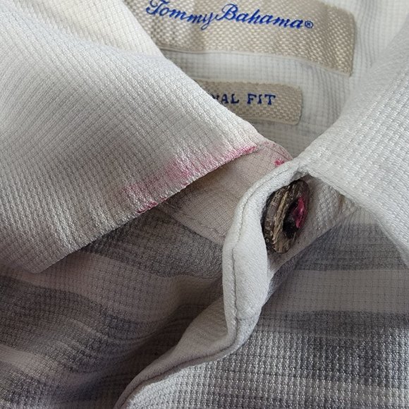 Tommy Bahama Mens Medium Button Shirt Silk Short Sleeve Aloha Original Fit - Picture 5 of 10